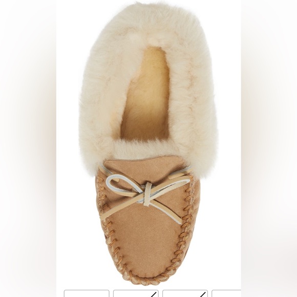 SOLD LL Bean Wicked Good Genuine Shearling Moccasin Slipper - Picture 5 of 6